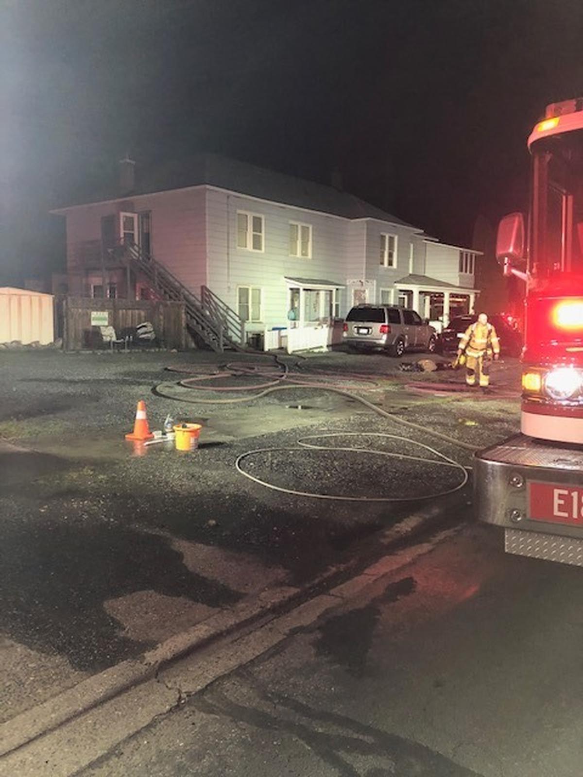 Firefighters helped evacuate five people living at this senior living home in Kennewick after a fire started Monday morning.