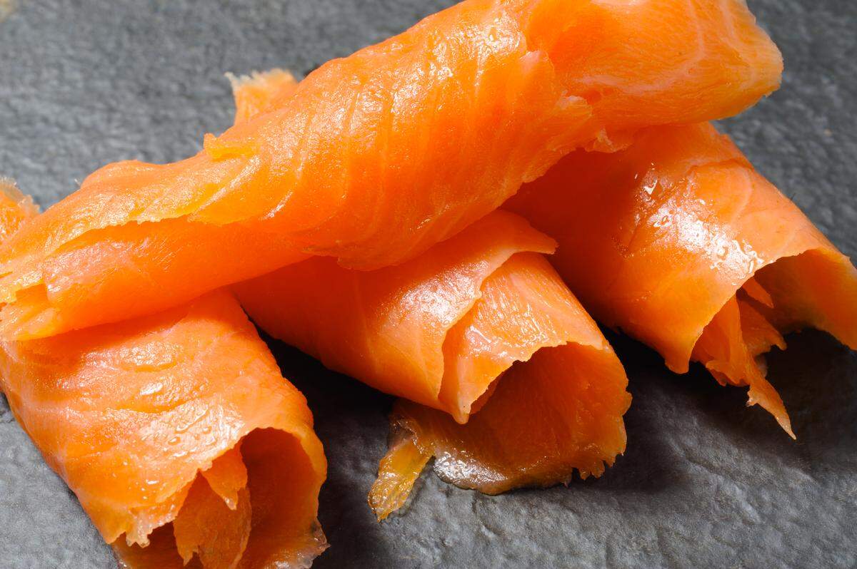 Close up of Smoked Salmon.