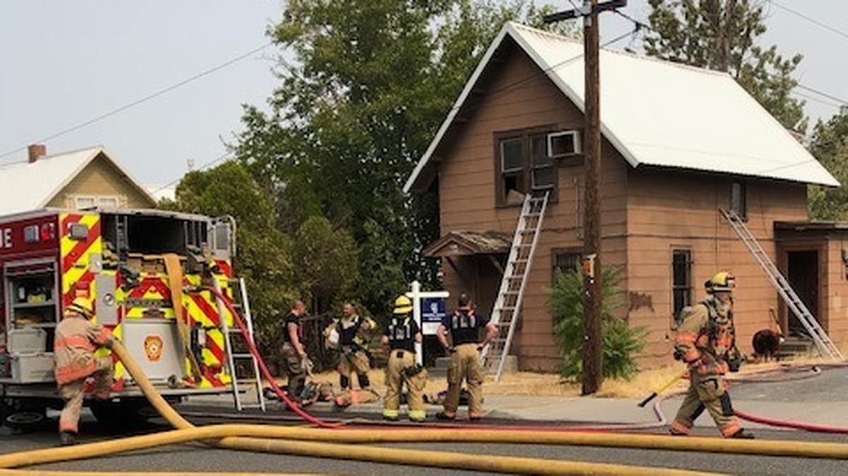 Kennewick firefighters responded to a suspicious blaze that started in an Auburn Street home.