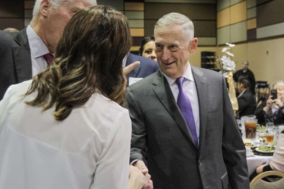 United States Secretary of Defense, James Mattis, attends the 2018 Tri-Citian of the Year at Three Rivers Convention Center in Kennewick.