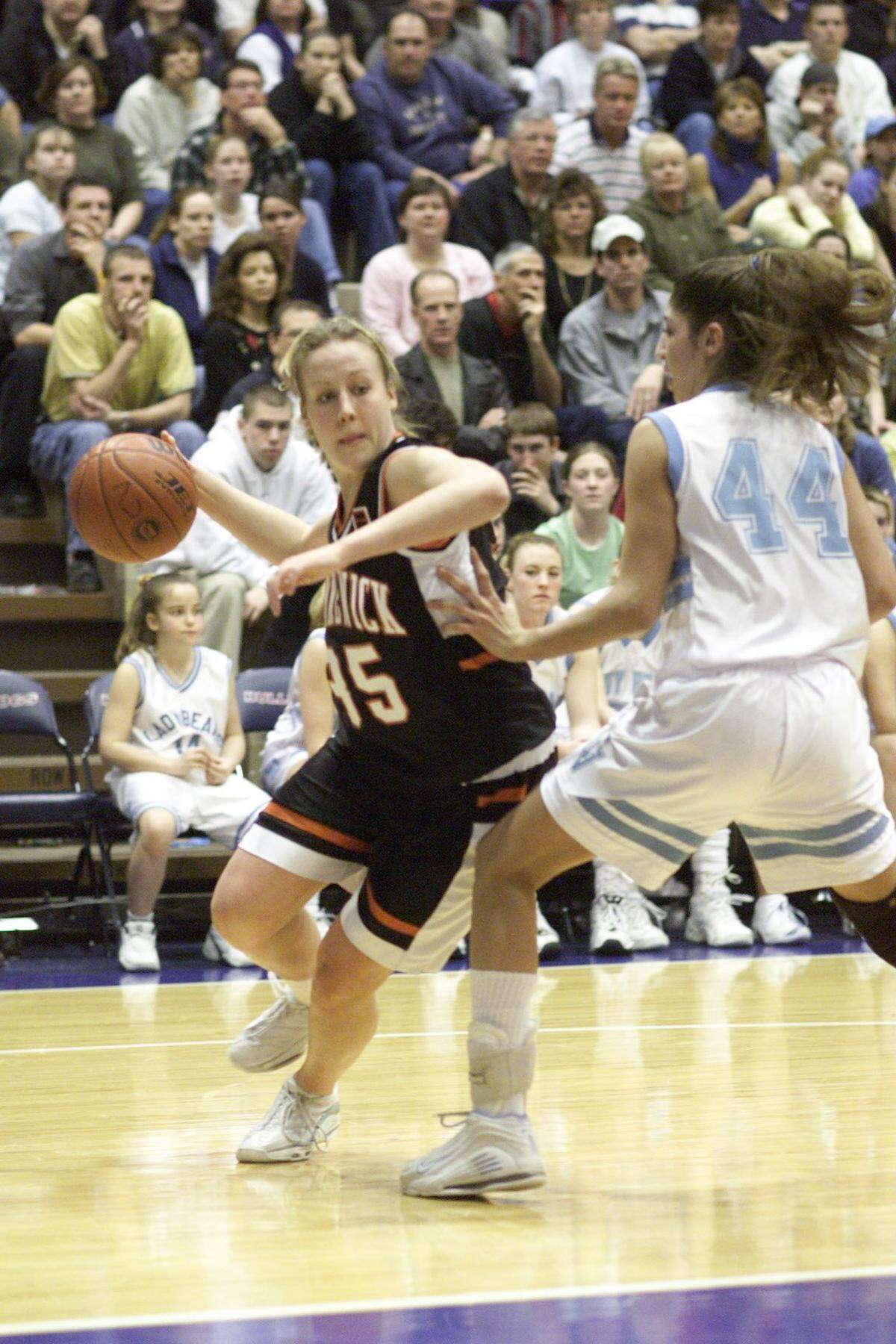 Kennewick's Emily Faurholt (35) was the 4A Player of the Year in 2001. She scored 1,660 points during her high school career, which ranks No. 1 in school history.