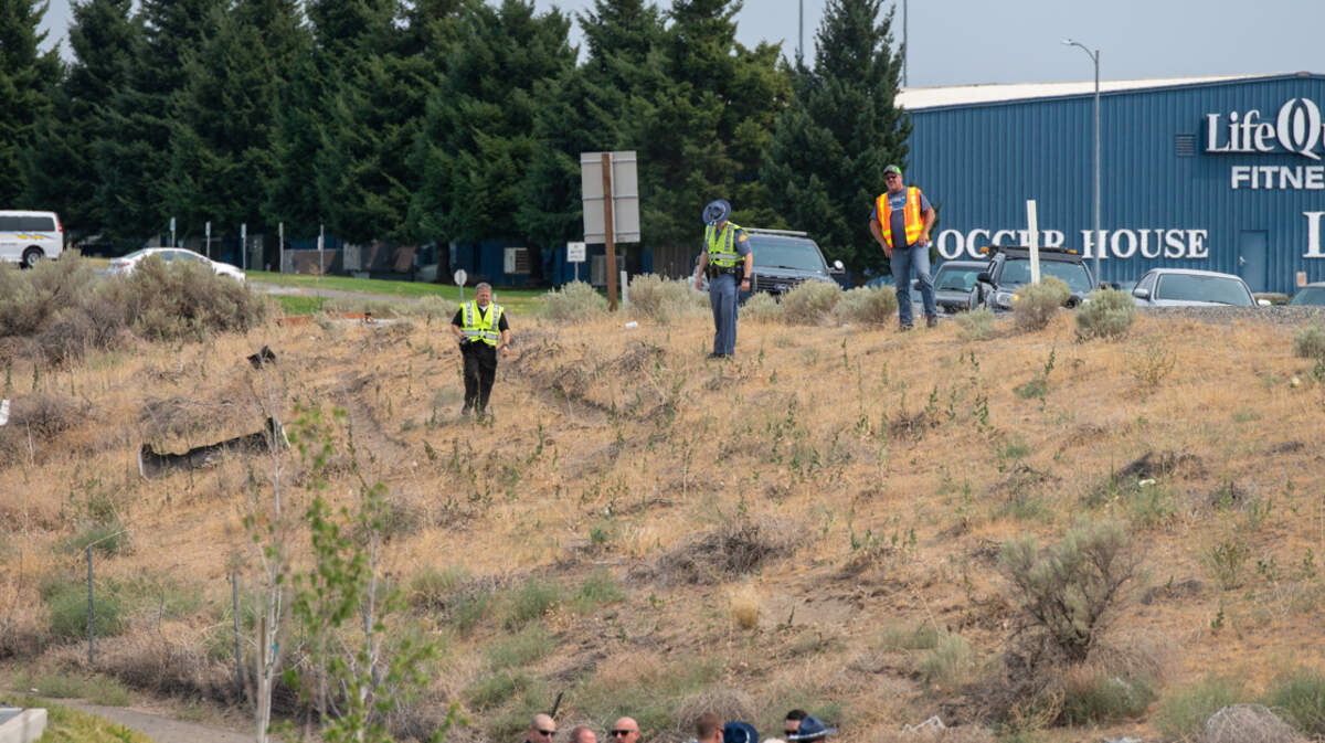 The Washington State Patrol is investigating a rollover crash near the Road 68 off-ramp for Interstate 182. One person had died in the crash.