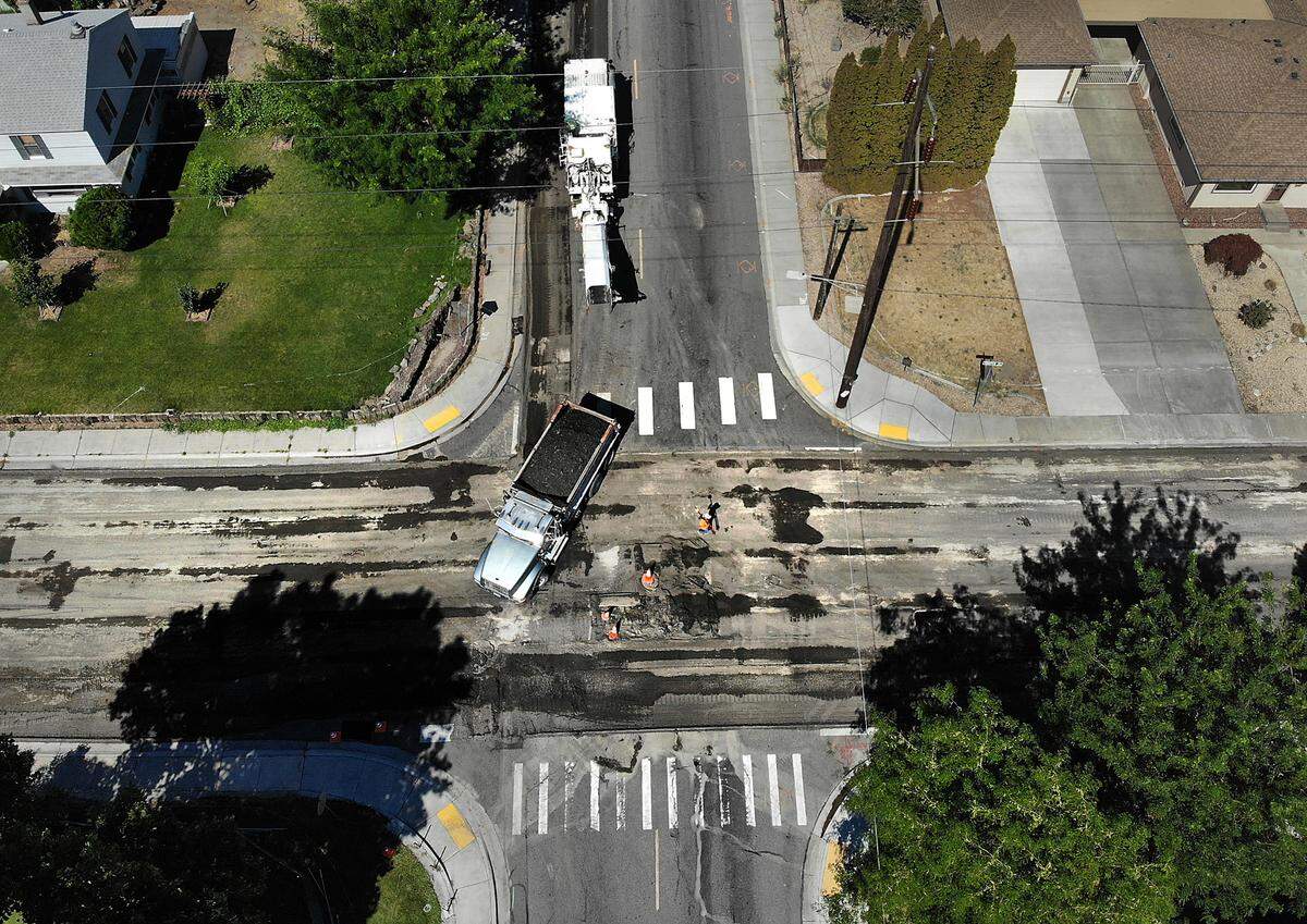 Construction of a single lane mini roundabout has started in Richland at the intersection of West Van Giesen Street and Thayer Drive.