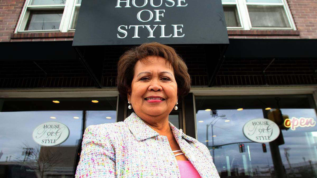 Josie Wannarachue stands outside the downtown Kennewick building she renovated and transformed into a salon and acupuncture studio in 2008.
