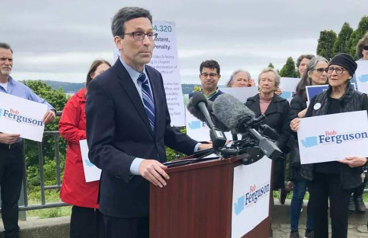 Attorney General Bob Ferguson announced in May that cease and desist letters have been sent to the other two Bob Fergusons who filed to run for Washington governor during the candidate filing period.
