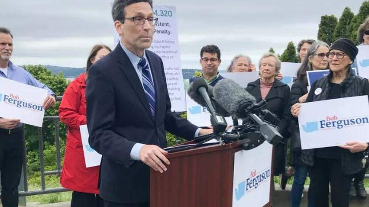 Attorney General Bob Ferguson announced in May that cease and desist letters have been sent to the other two Bob Fergusons who filed to run for Washington governor during the candidate filing period.