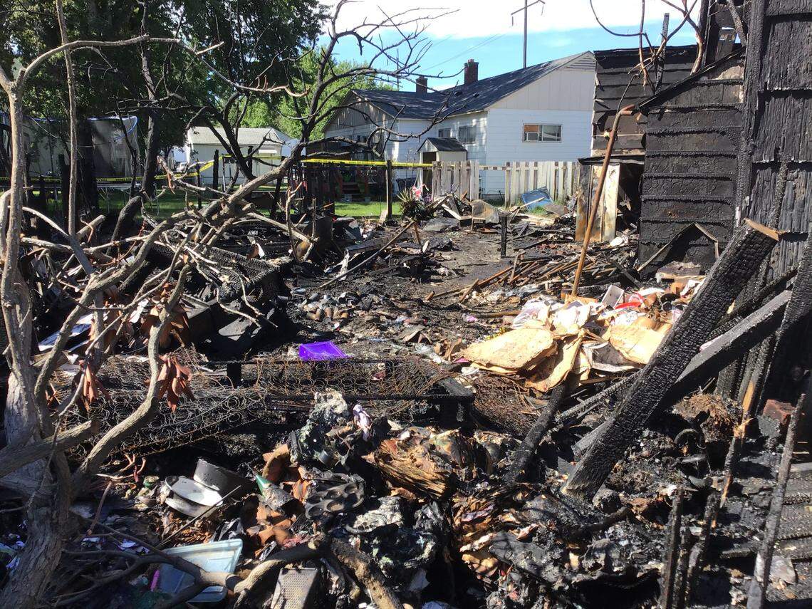 One neighbor of this Richland home destroyed by fire in July 2020 worries about their children’s safety about the metal and other debris that blows into their yard during storms.
