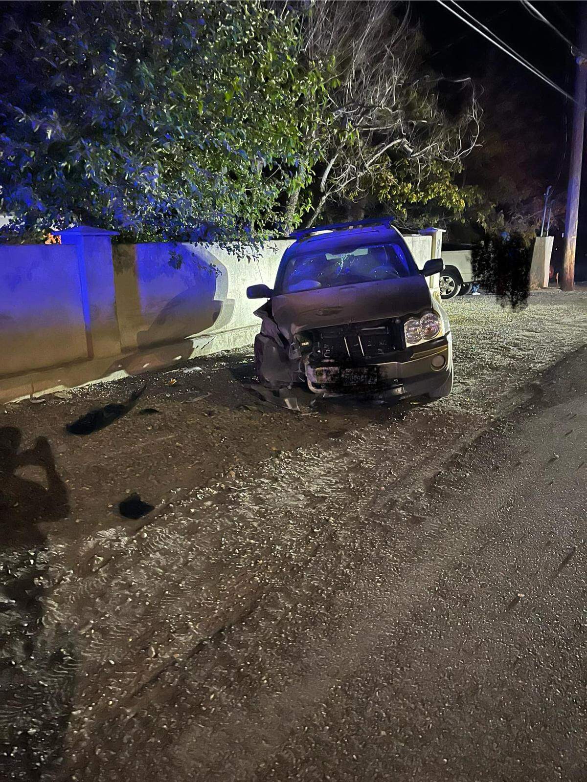 A suspected drunk teen hit a retaining wall on Horne Drive Friday evening. He was arrested.