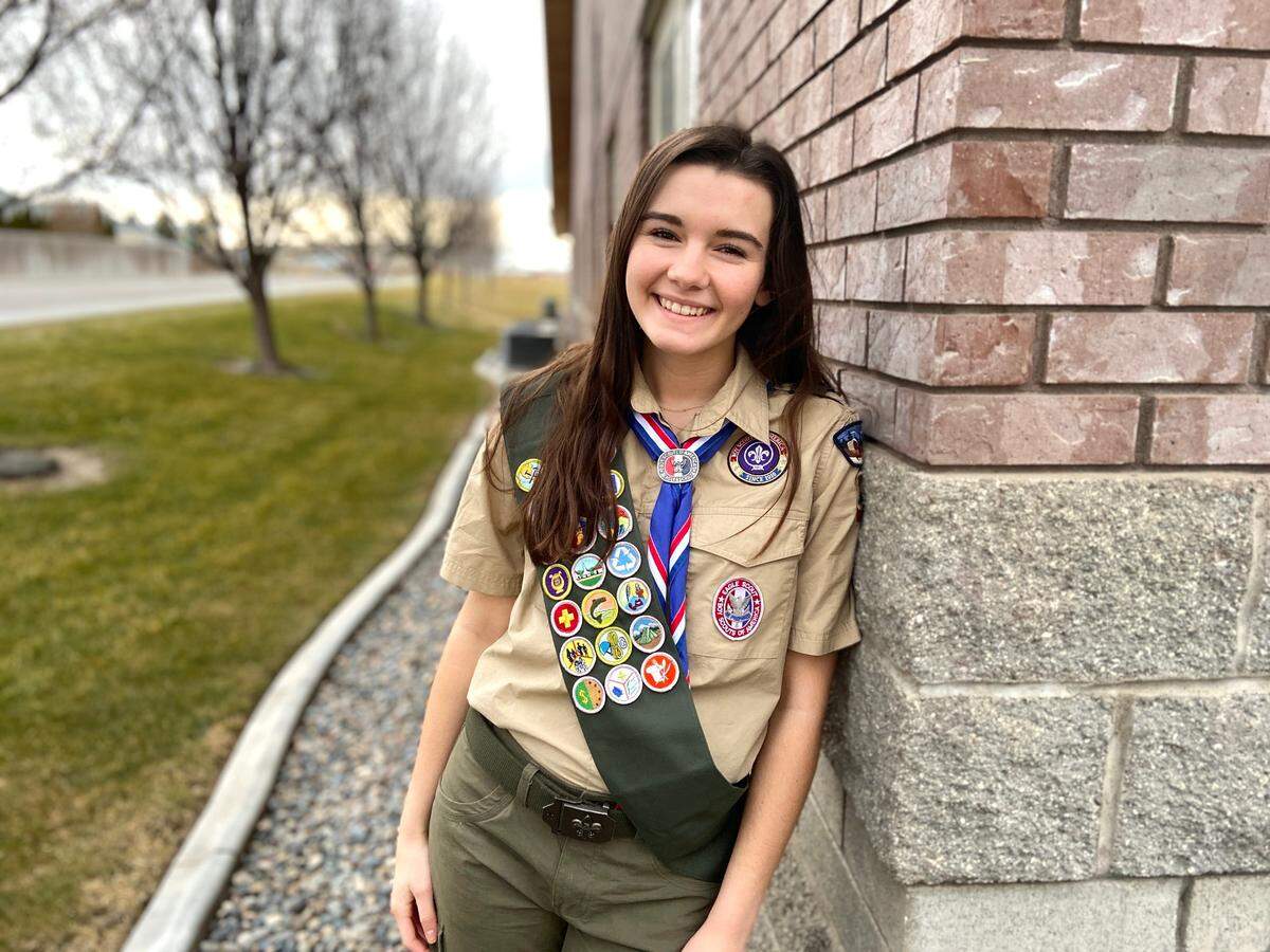 Kendalyn Bybee, a senior at Kamiakin High School in Kennewick, was honored in the first-ever class of female Boy Scouts to earn an Eagle Badge - the organization’s highest honor.