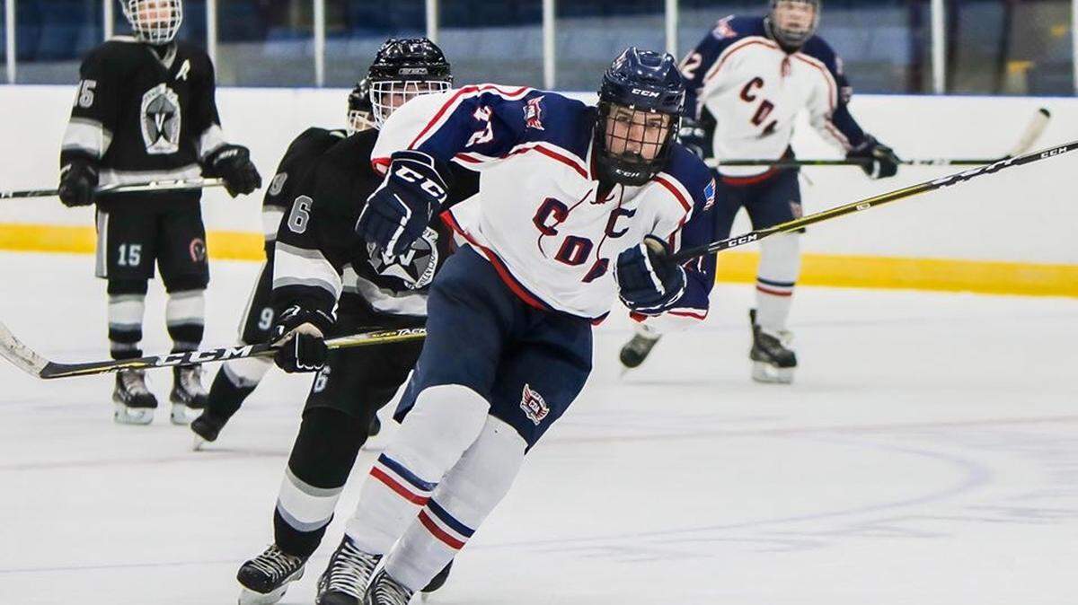 Burbank’s Brogan Young, shown here playing for the Coeur d’Alene Hockey Academy, was selected last week in the Western Hockey League’s inaugural US Prospects Draft.