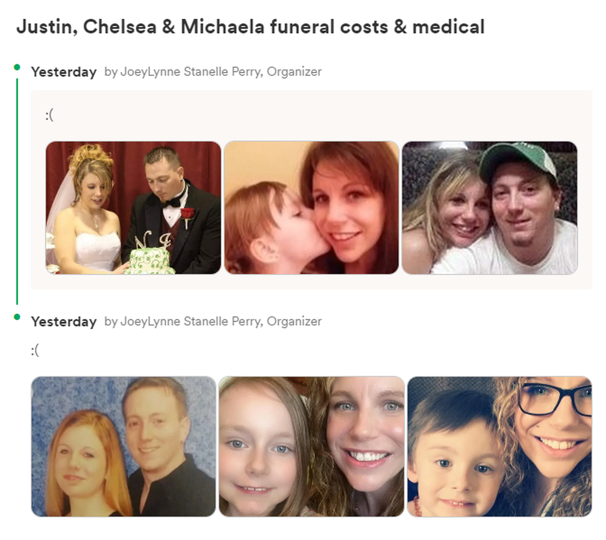 Photos of the Justin and Nicole Poole family of Yakima were posted with a GoFundMe fundraiser to help with funeral and medical costs.