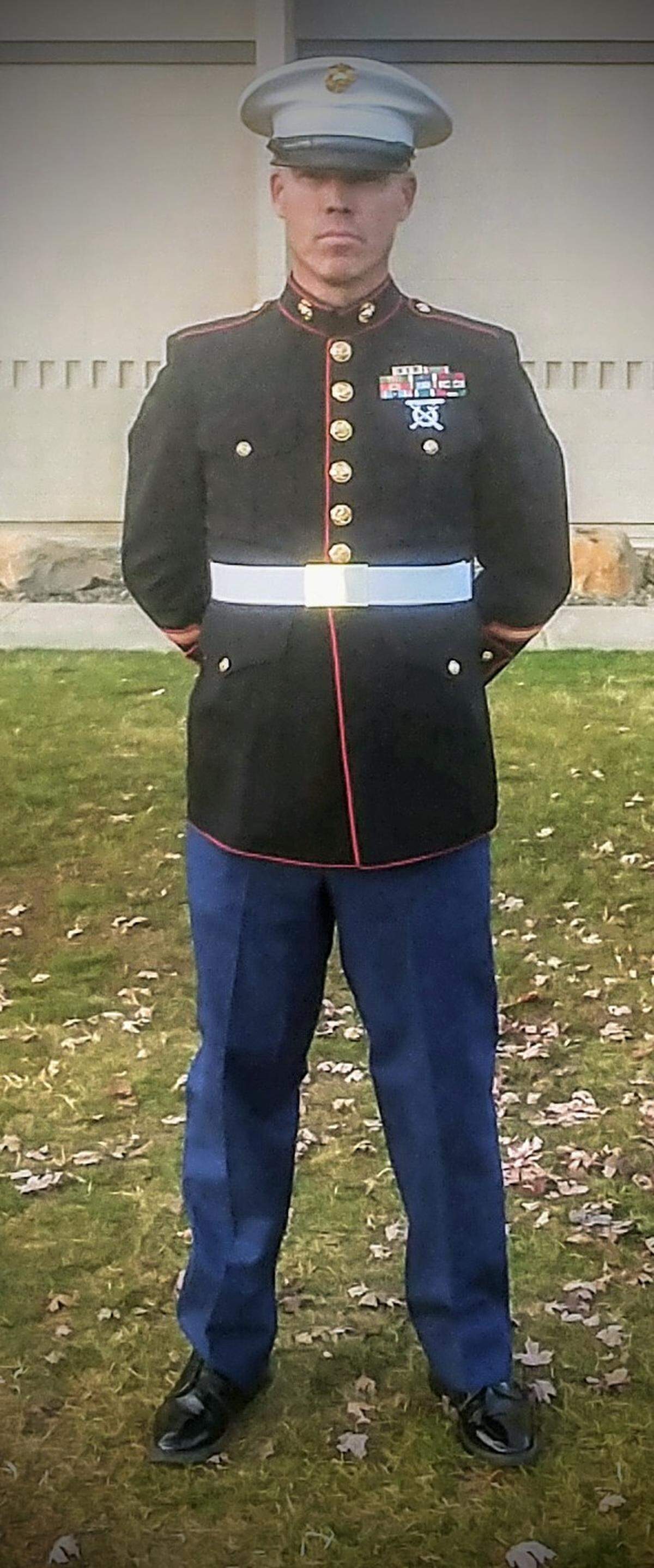 Damon Machado in his dress uniform.