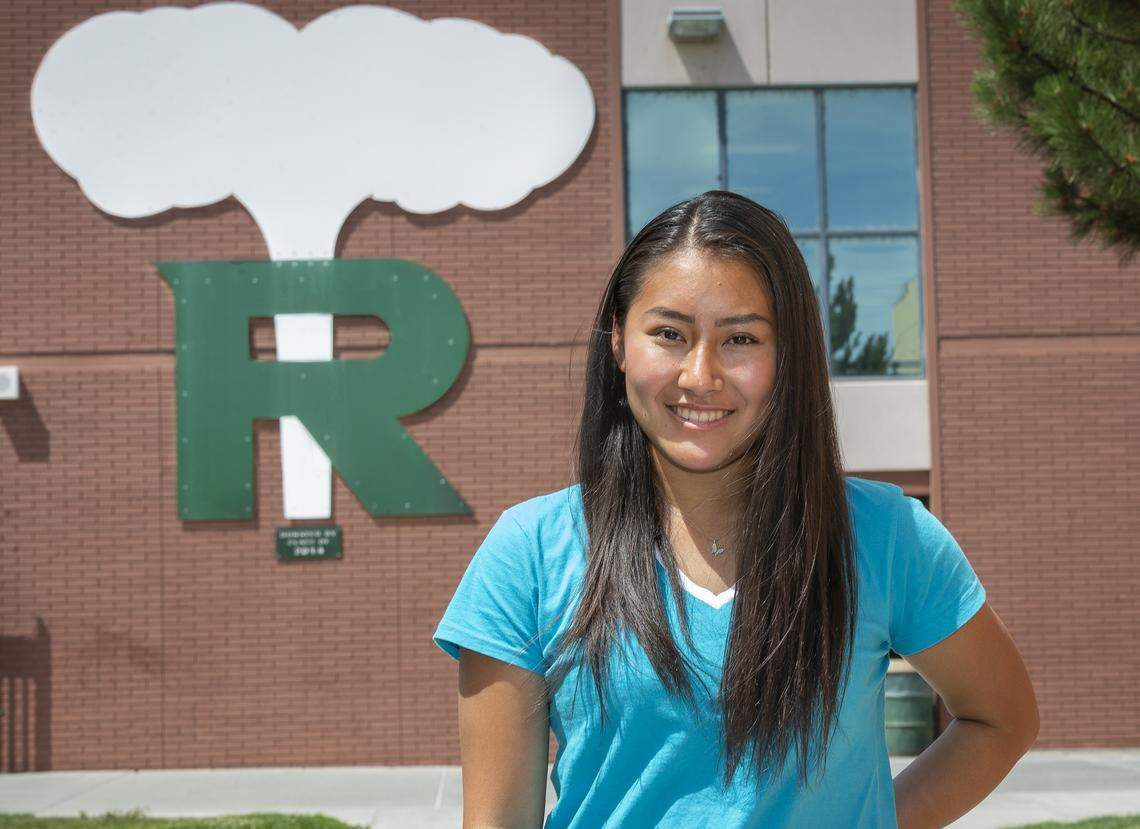 Richland High senior Nonoka Koga, a Japanese exchange student, was surprised by the school’s mushroom cloud logo, which is linked to Hanford’s role in producing an atomic bomb dropped on her country during World War II.