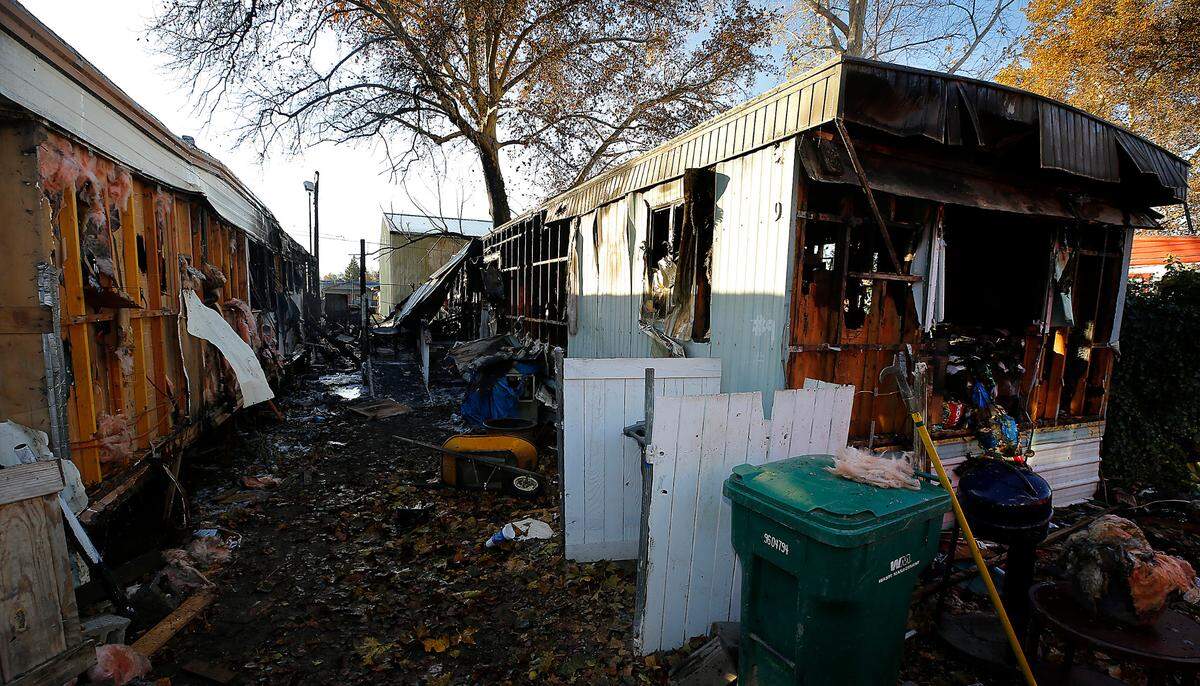 Three adjacent mobile homes were damaged by fire, two of them severely, Sunday at 815 W. Klamath Ave in Kennewick. All residents made it out of their homes safely. One person was transported to an area hospital for exposure to smoke, according to a fire department press release.