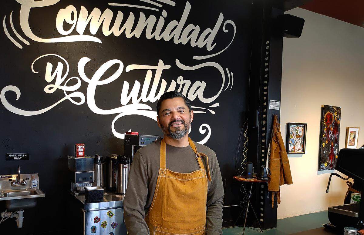 Pasco artist and educator Saul Martinez is one of the partners of the Cafe con Arte building in downtown Pasco. The cafe is a blend of a for-profit coffee shop and a nonprofit art space.