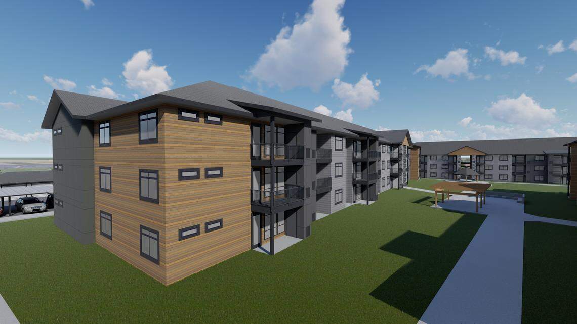 A $48 million apartment complex is being built as part of a larger development vision in the Horn Rapids area of Richland. (Bernardo Wills Architects)