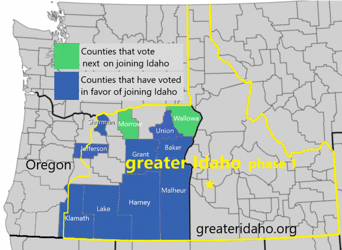 Morrow and Wallowa counties are expected to vote on whether they support moving the Idaho border to include their counties.