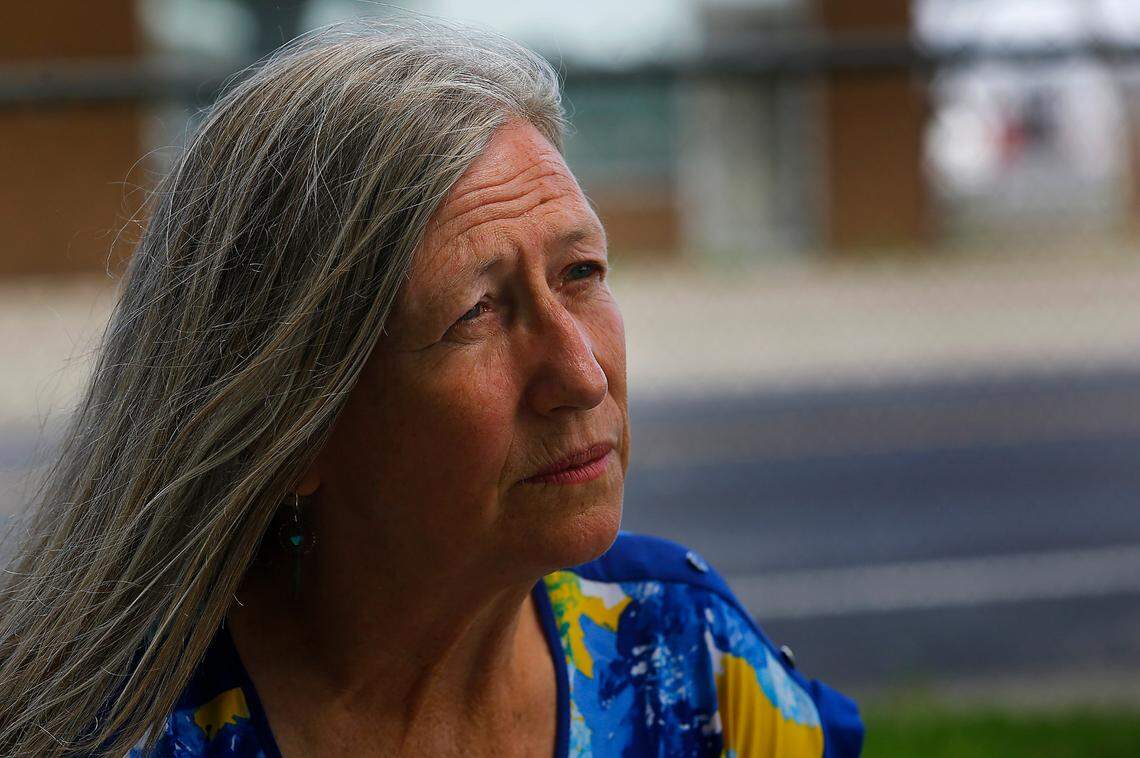 Community volunteer Cindy Fish has been assisting Steve-O Wold, 29, who has lived on the streets since he was 16 years-old, in the process of applying for housing.