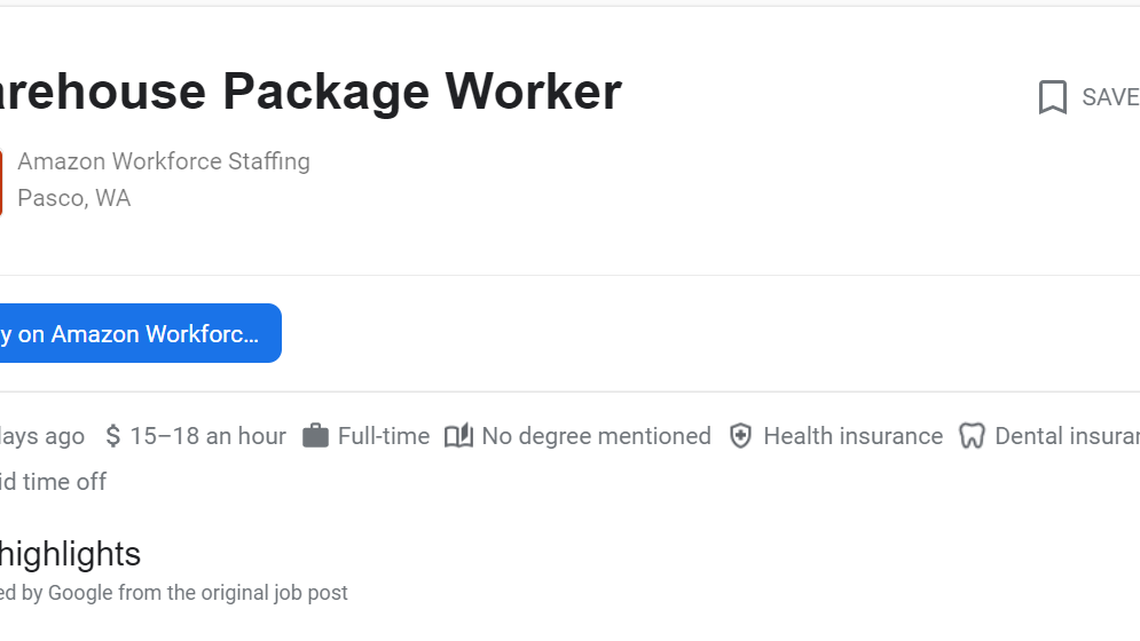 Fake Amazon job listings for the Tri-Cities area. They’re not what you think