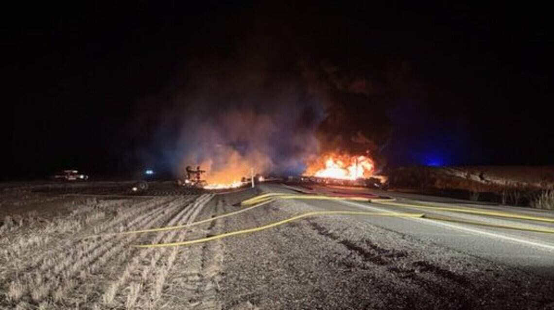 Tri-Cities man dies in fuel tanker crash and fire in Walla Walla County