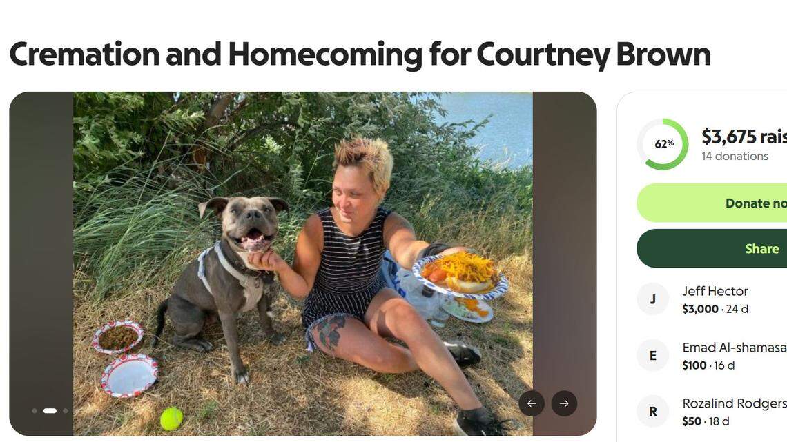 Courtney Brown’s mother in Bonney Lake organized a GoFundMe to cover cremation expenses.