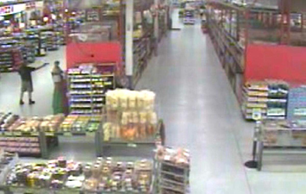 Security video from the store shows Matthew D. McQuin aiming a gun at Kline on July 30 at the Richland WinCo. She was wounded but ran away.