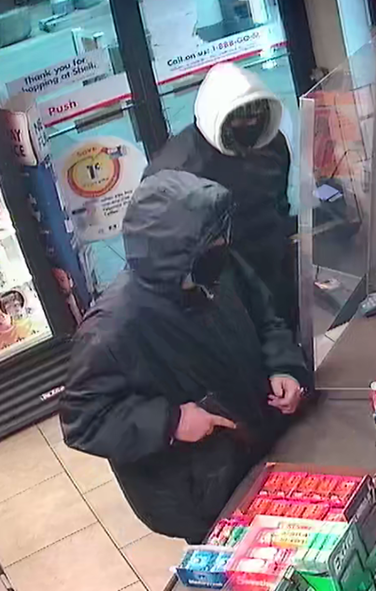 Police are looking for two men involved in a Friday night robbery on Clearwater Avenue.