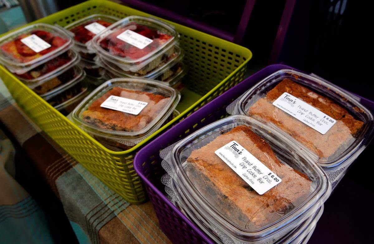 Peanut Butter Chocolate Chip Cookie bar offered by Tina’s Tasty Treats at the vending stand at Richland Farmer’s Market.