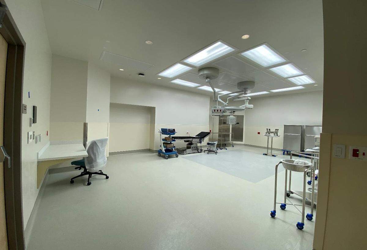 One of two caesarean section delivery rooms at the new birth center at Trios Southridge Hospital in Kennewick.