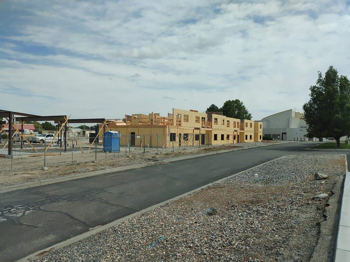 Clearwater Lofts, a mix of residential and commercial space, is taking shape near the Parish of the Holy Spirit in western Kennewick.