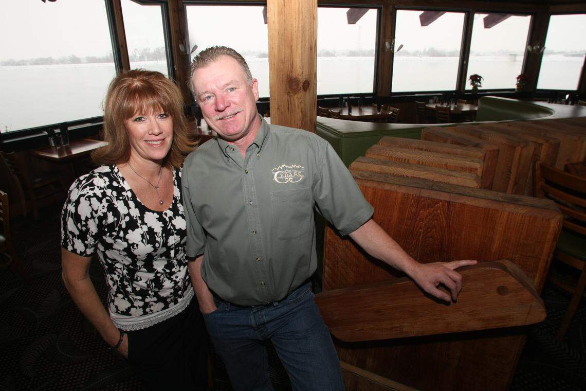 Darci and Dave Mitcham, longtime owners of Kennewick’s Cedars Restaurant, are selling the business to Carrie and Doug Lundgren.