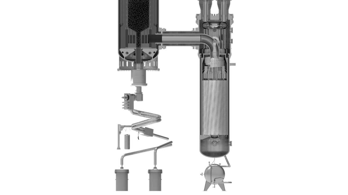 A diagram of the Xe-100 reactor.