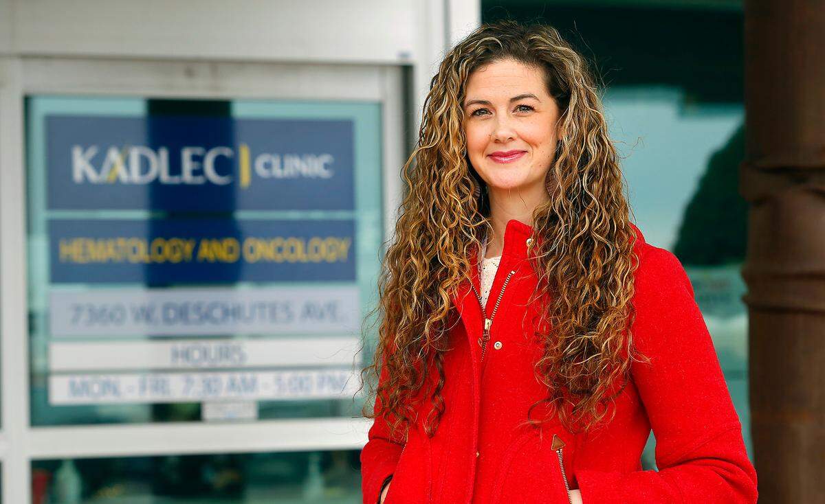 Jessica Lukson, administrative director at Kadlec Hematology & Oncology in Kennewick, took part in this week’s announcement with the foundations of Kadlec Regional Medical Center and the Tri-Cities Cancer Center.
