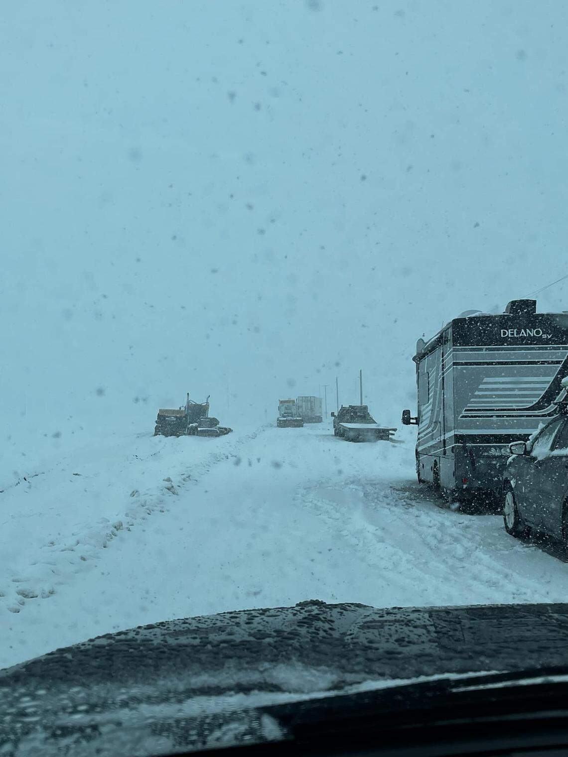 The Benton County Sheriff’s Office asked drivers to stay off roads in the Horse Heaven Hills Monday morning.