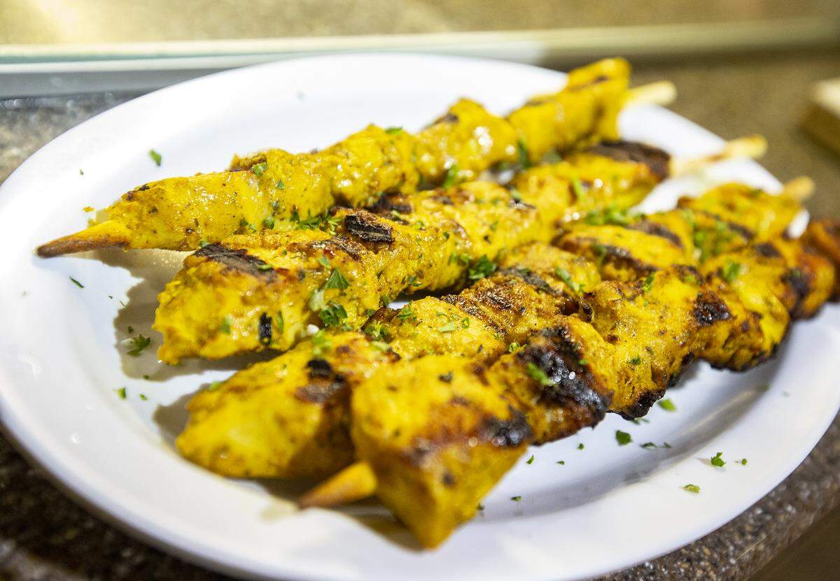 Grilled chicken kabob from Kabab & Grill House at Columbia Center mall.