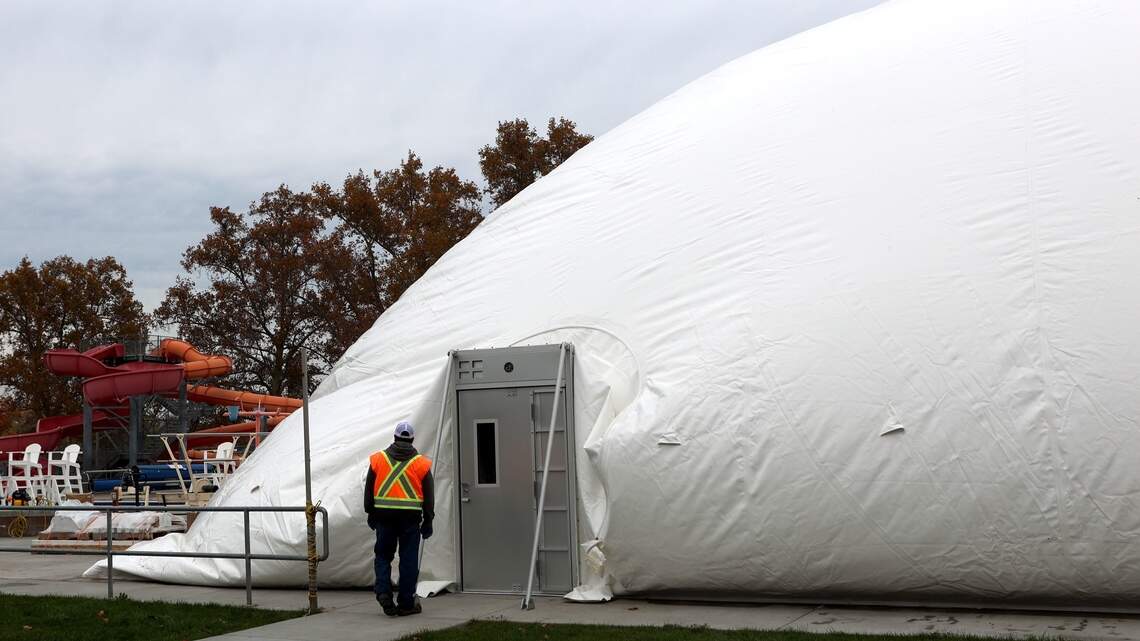 A balloon nearly the size of a Goodyear blimp was inflated in Pasco. See inside