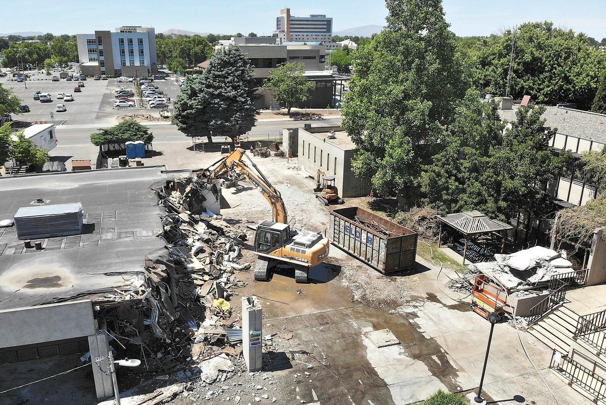 Demolition of buildings has started on the former Richland City Hall campus on George Washington Way near Swift Boulevard. Watch a video at: tricityherald.com/video
