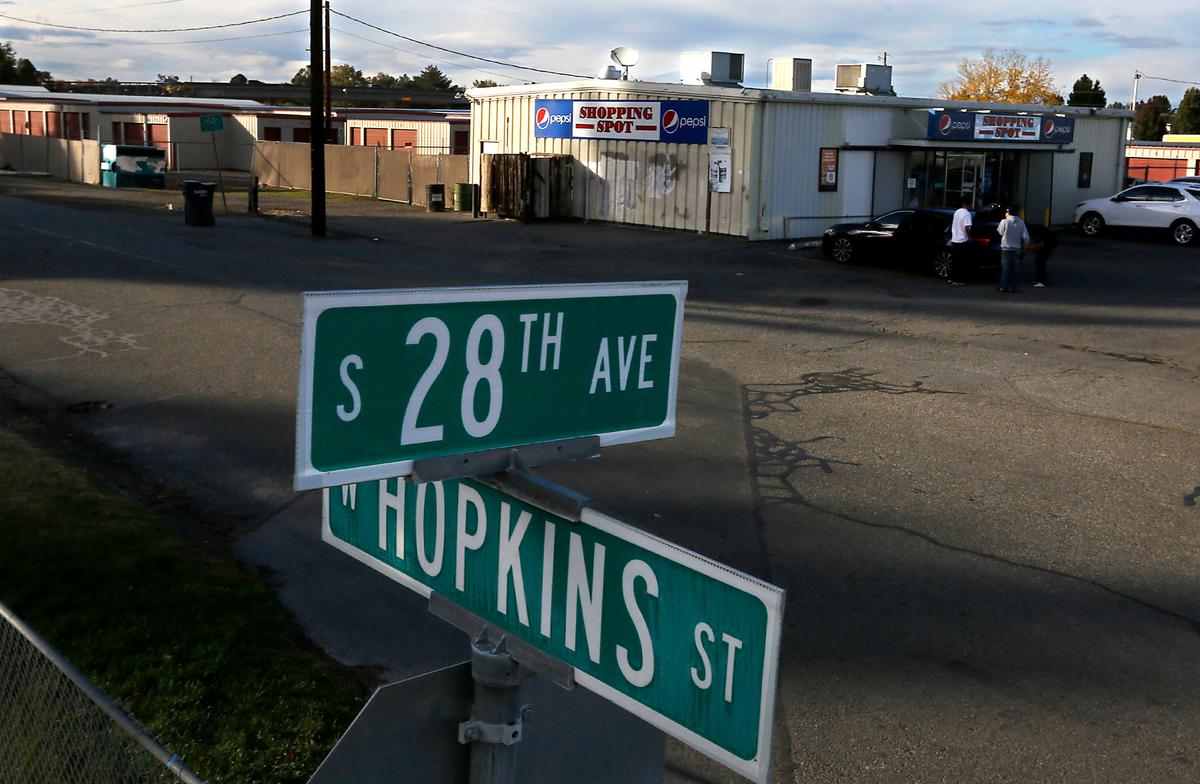 Pasco police were called to the area of Road 28 and Hopkins Street about 7:30 a.m. on Sunday after an unconscious woman was found behind the Shopping Spot convenience store. She later died.