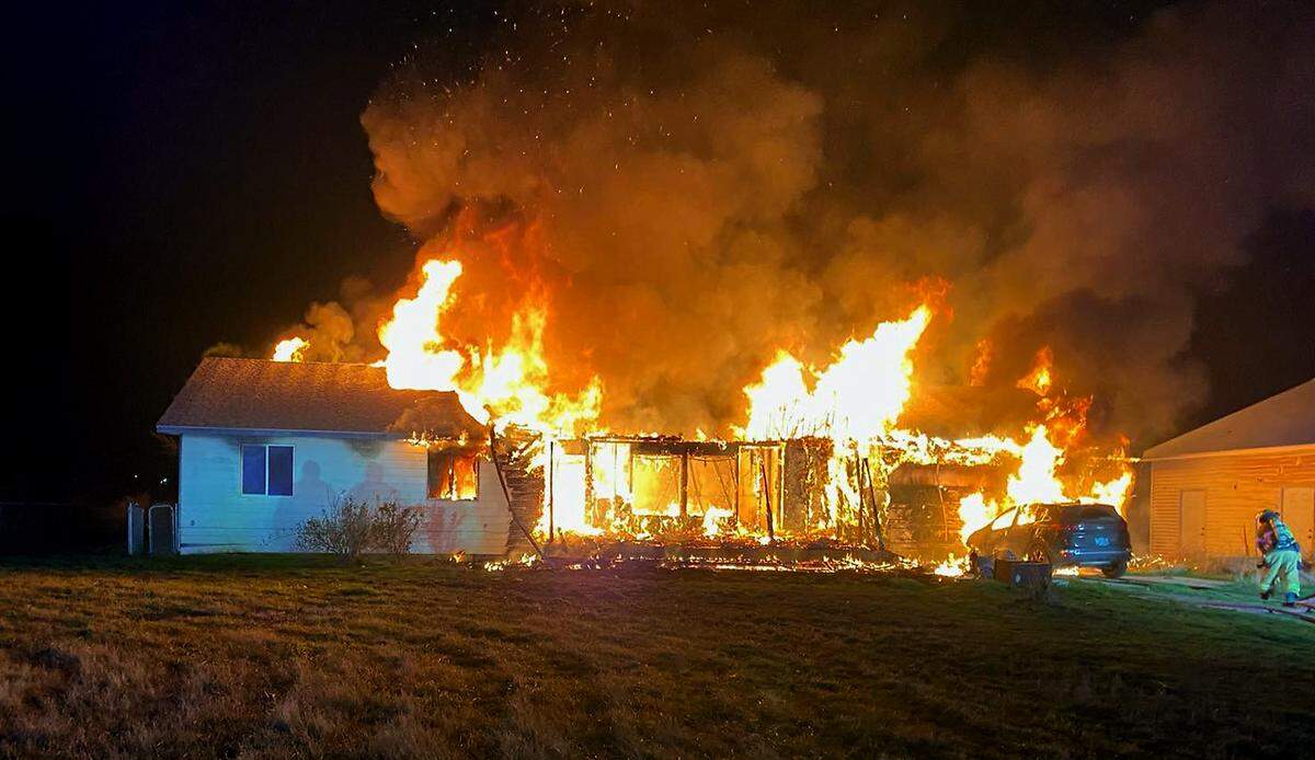 Benton County deputies and West Benton Fire Rescue firefighters responded Monday night to a house fire in Prosser. 