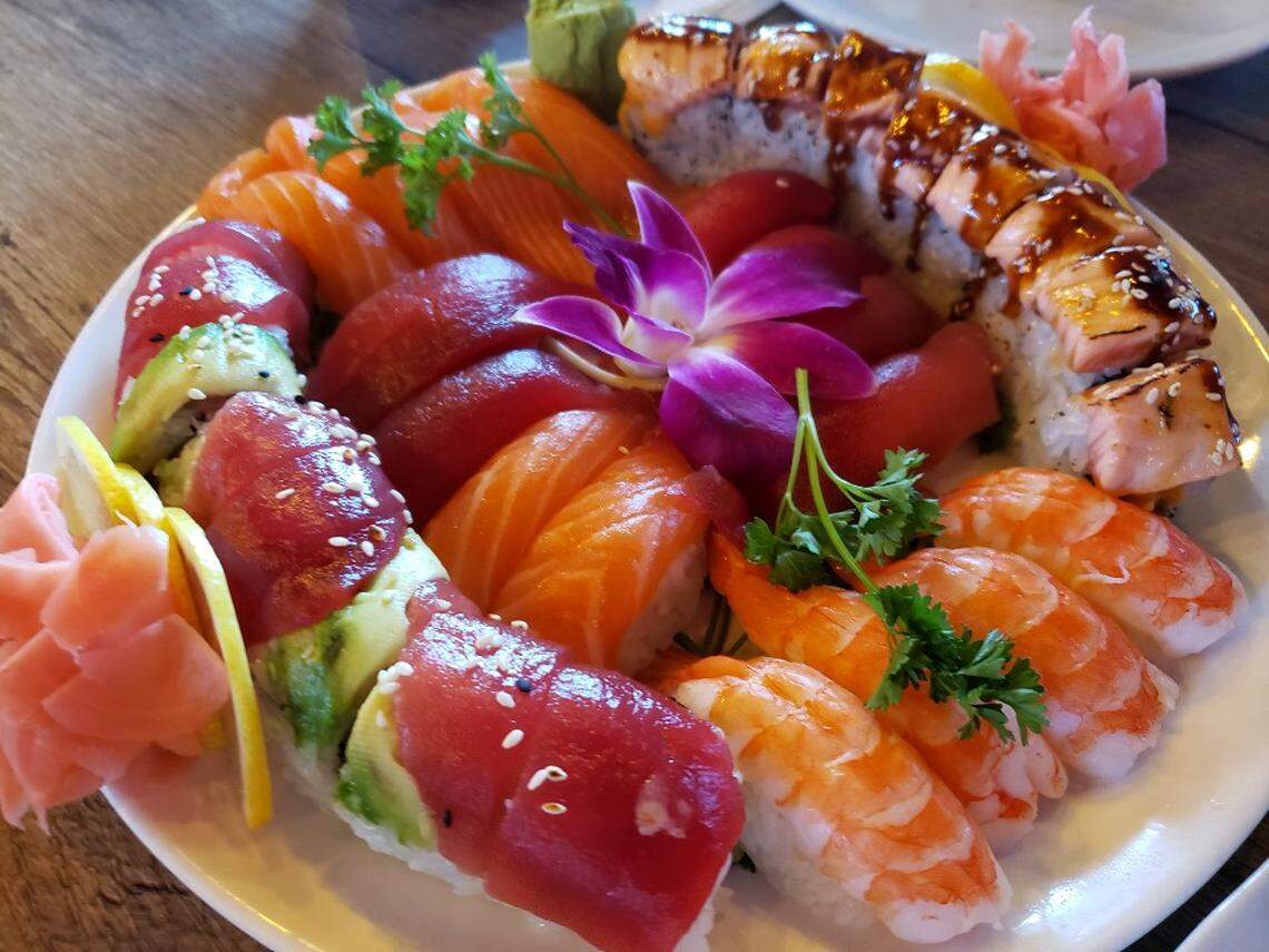 Sushi chef Eric Kim prepares elaborate sushi dishes at Tokyo Sushi & Teriyaki, which opened in the former Mai House space in Kennewick in July.