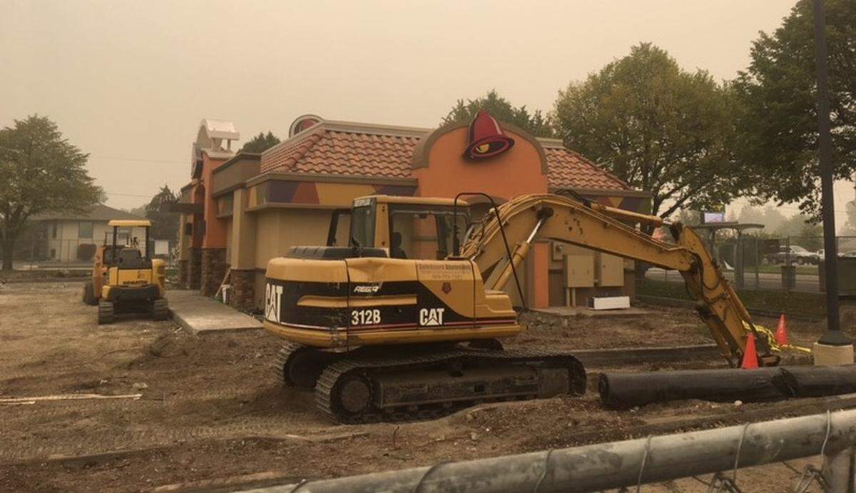Baxter Construction of Yakima has started a $1 million renovation of this Richland Taco Bell.