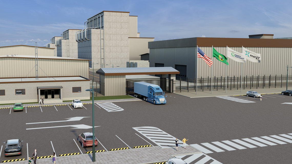A drawing has been released of the planned Cascade Advanced Energy Facility, a small modular nuclear reactor planned about 10 miles northwest of Richland.