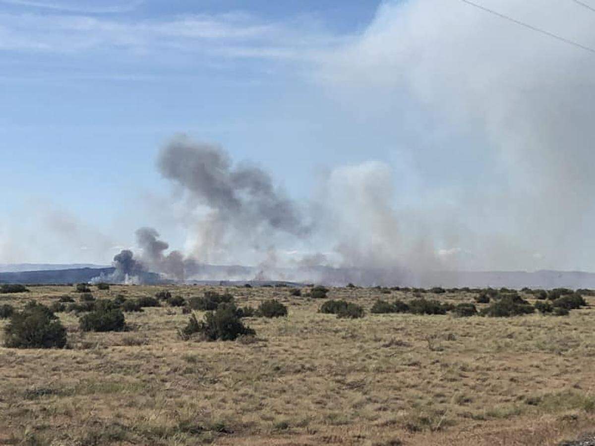 About 9,000 acres burned in central Hanford after a Saturday lightning strike.