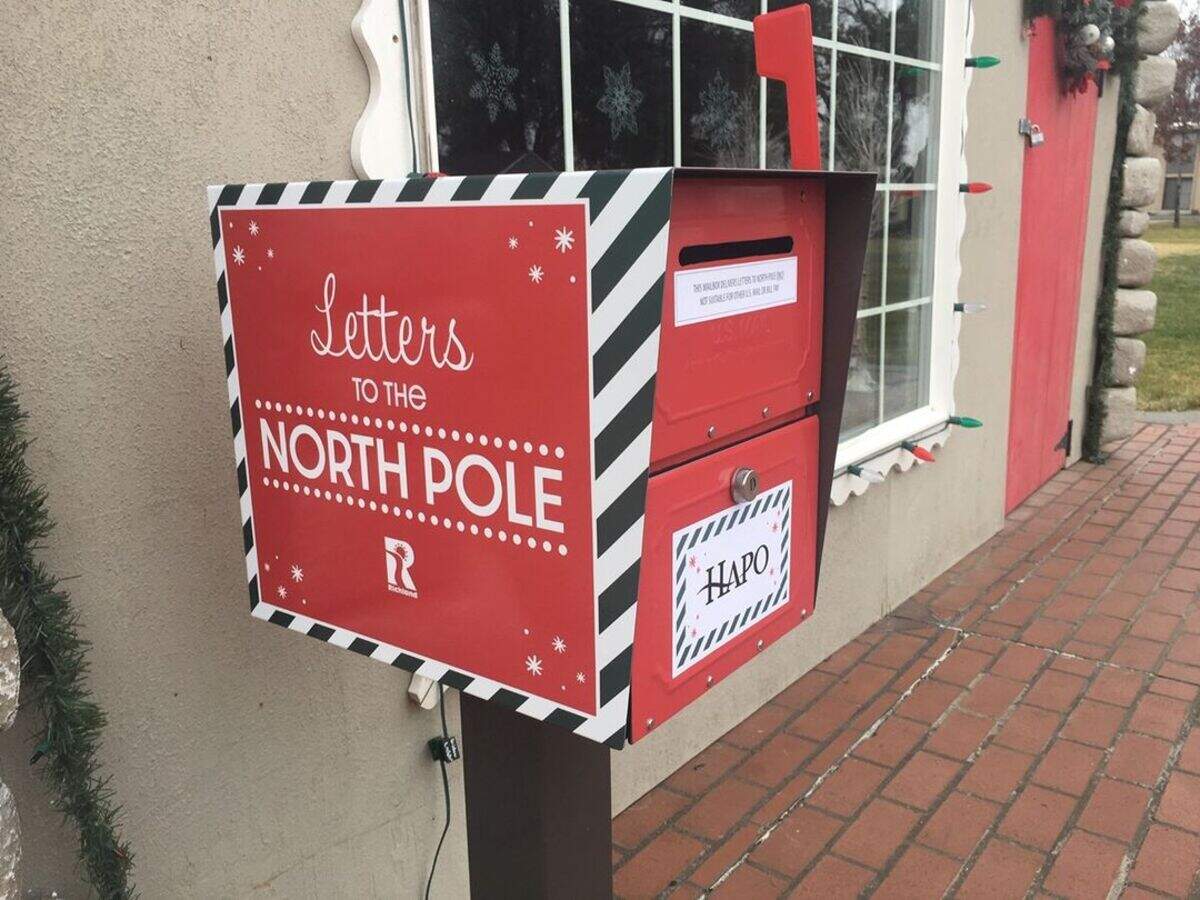 A mailbox set up in John Dam Plaza in Richland next to Santa’s house will get letters to the North Pole. Make sure to drop off with a return address by Dec. 20 for a reply.