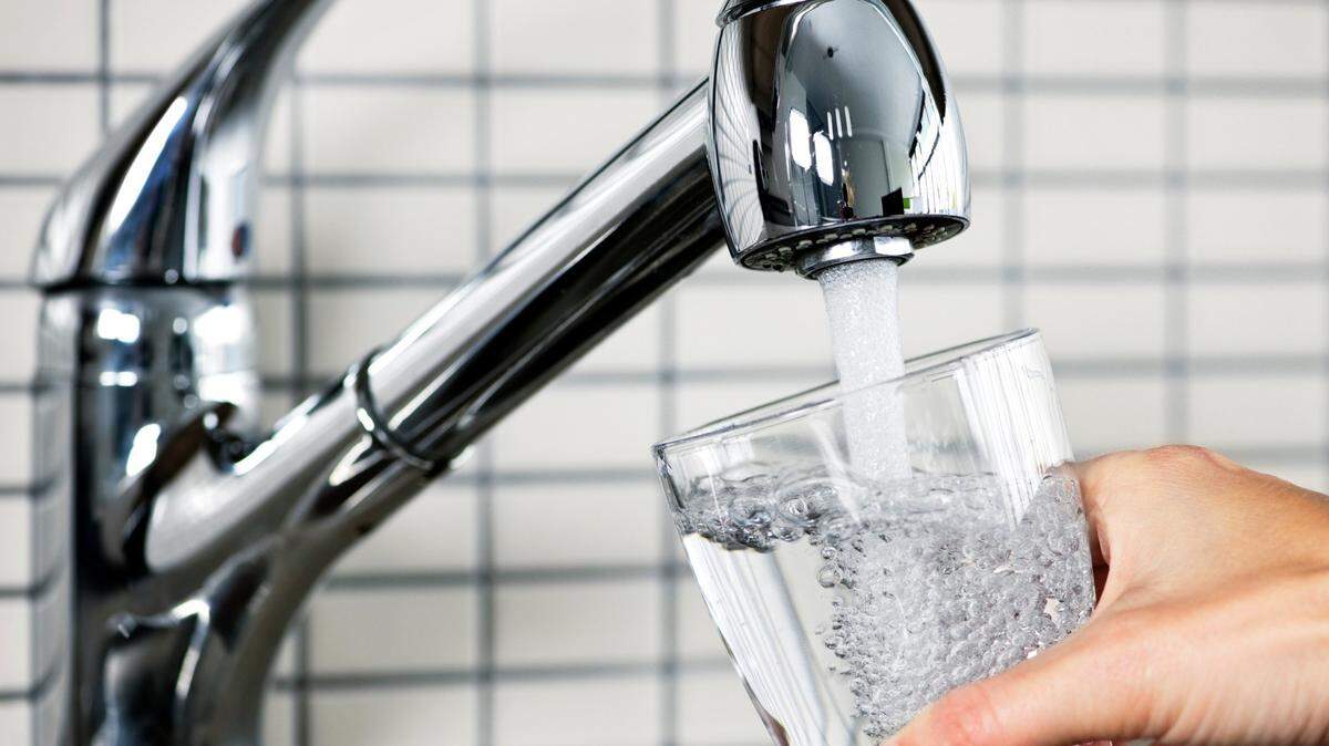 Filling glass of tap water