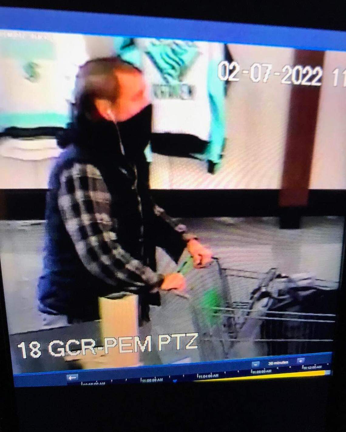 Police released this photo on social media of a suspect in the shooting inside the Richland Fred Meyer Monday. He should be considered armed and dangerous.