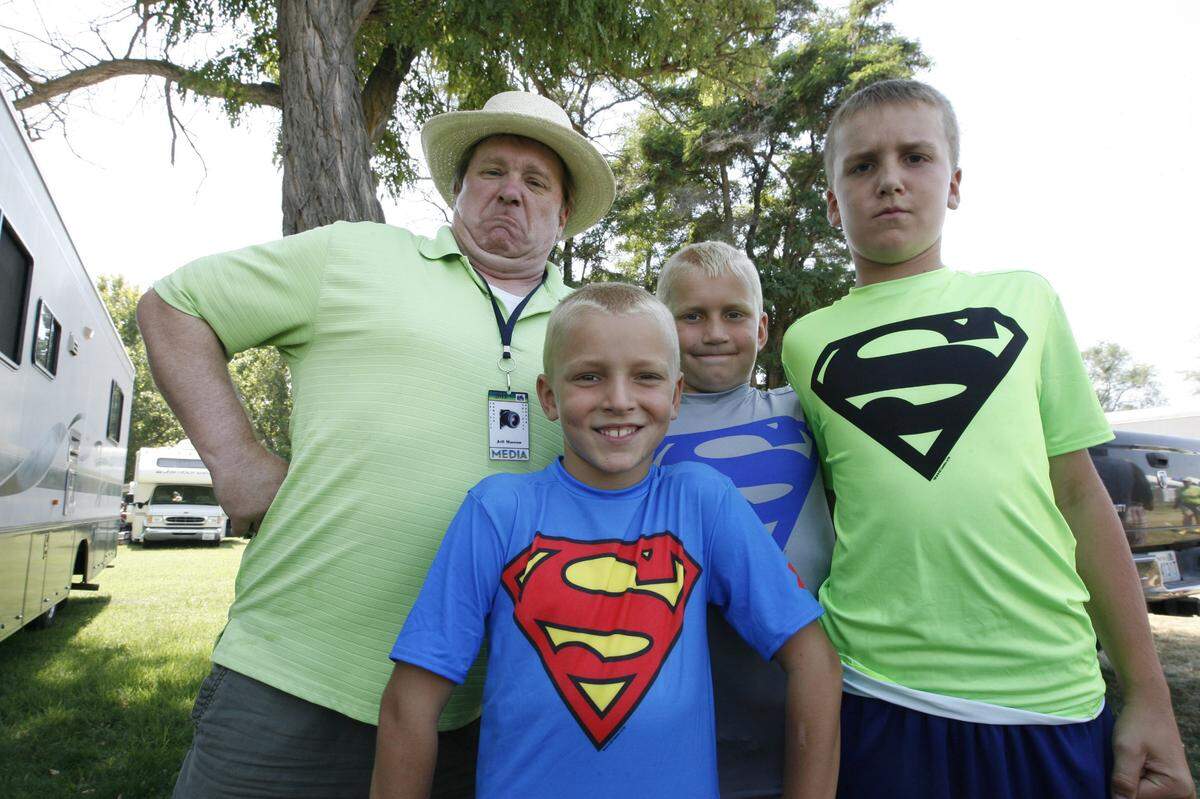 Former Tri-City Herald sports editor Jeff Morrow believed in mingling with the masses in between covering race heats and writing hydroplane stories during Water Follies weekend. Here are the friends he made on a quick stroll in 2013.