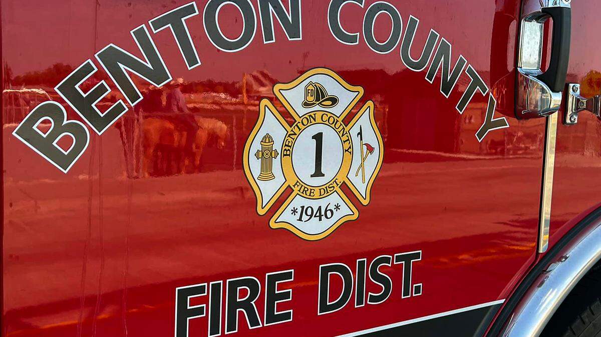 Benton County Fire District 1 logo on fire truck