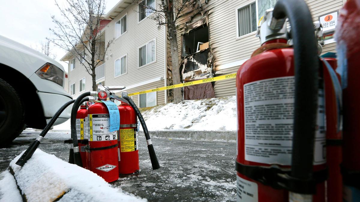 A 30-year-old man facing eviction from his Pasco apartment by his girlfriend is accused of trying to start a fire in the oven with a lunch box. The Stonegate Apartments are pictured in January 2020 when another fire emptied a dozen units.