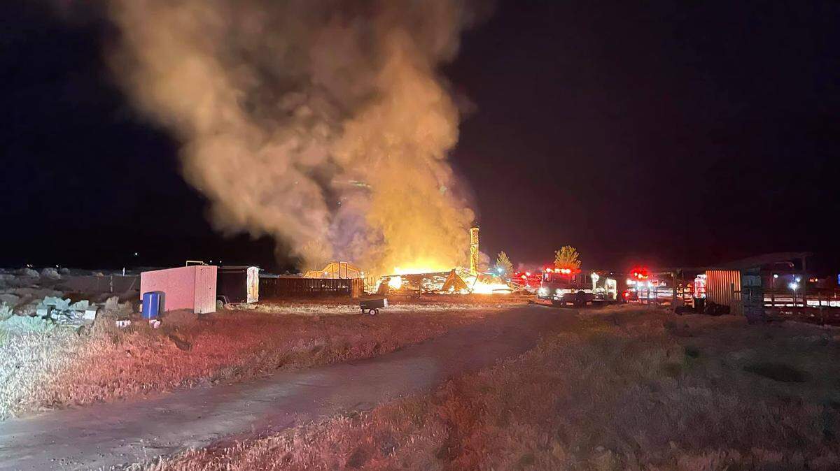 A suspicious fire destroyed a home and shed on Schumacher PR near Benton City Wednesday night.